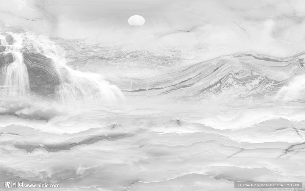 别墅石纹新背景墙 TIF分层