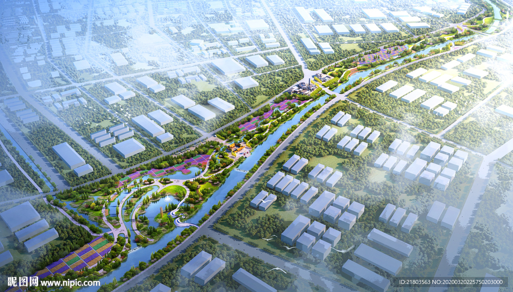 景观效果图公园效果图河道效果图