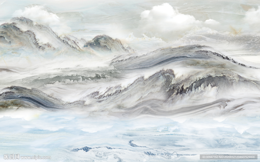 玉石大气石纹山水 TIF分层