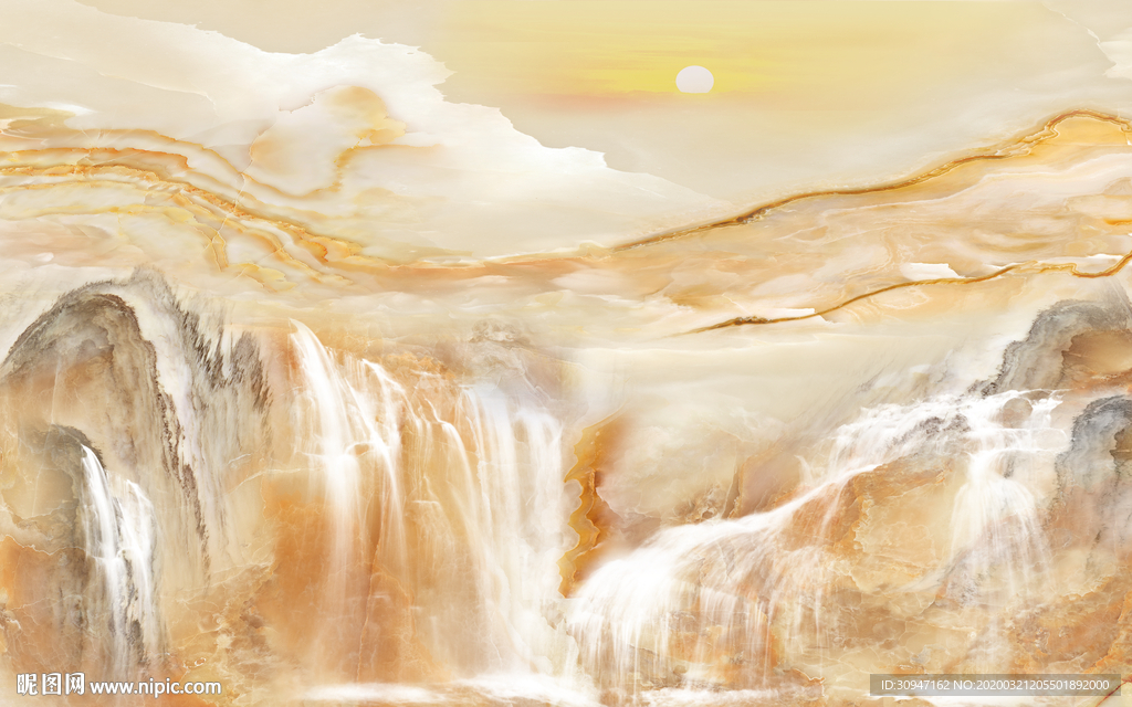 大气石纹山水 TIF分层