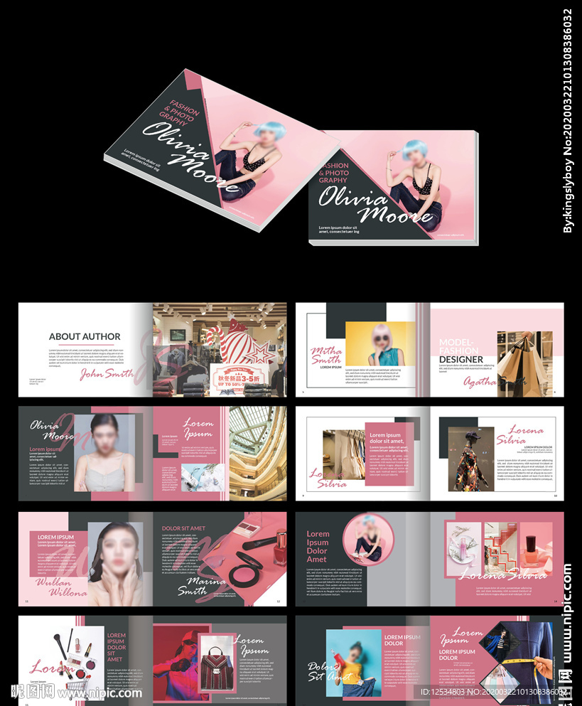 时尚杂志期刊美容画册ID模板