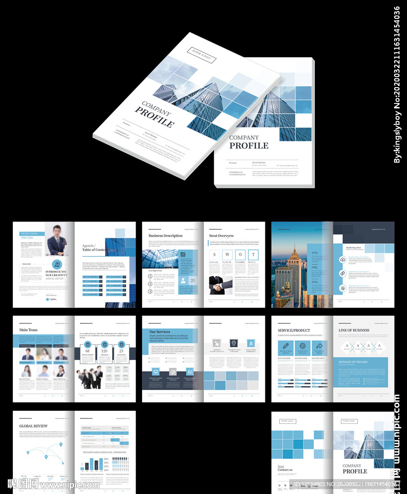 时尚创意企业宣传画册ID模板