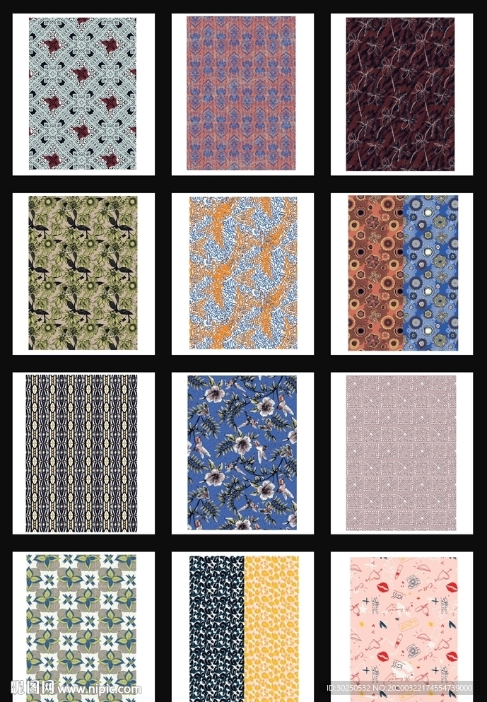 纺织品花型图案图片