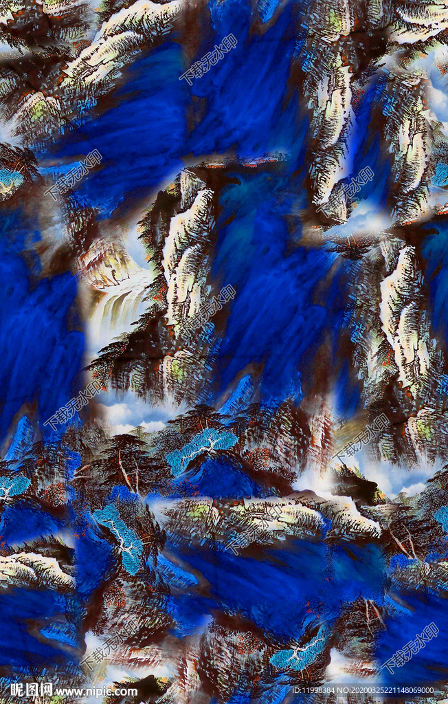 欧式抽象油画印花