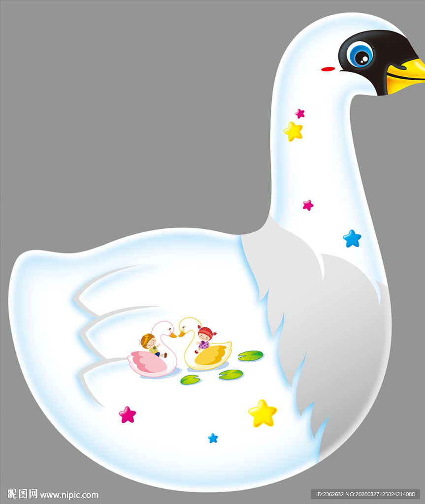 卡通天鹅设计