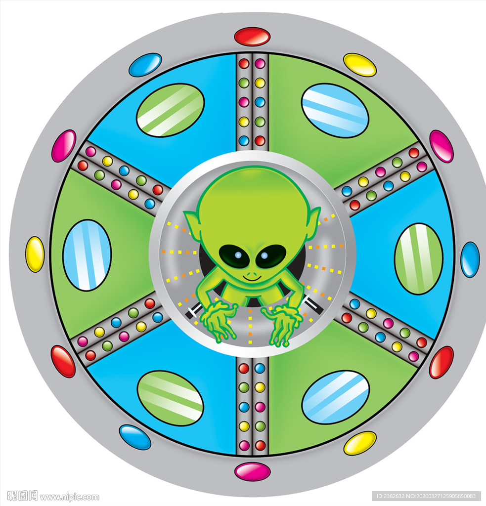 太空外星卡通飞碟