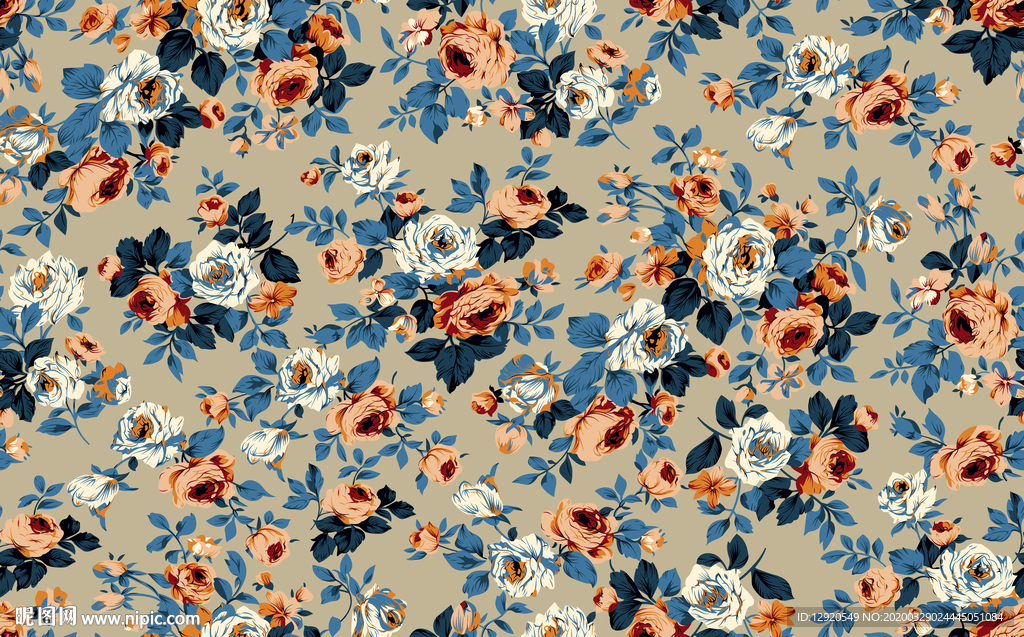 大牌乱花矢量图