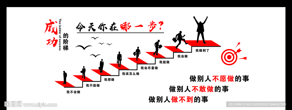 成功的阶梯 励志墙 企业文化