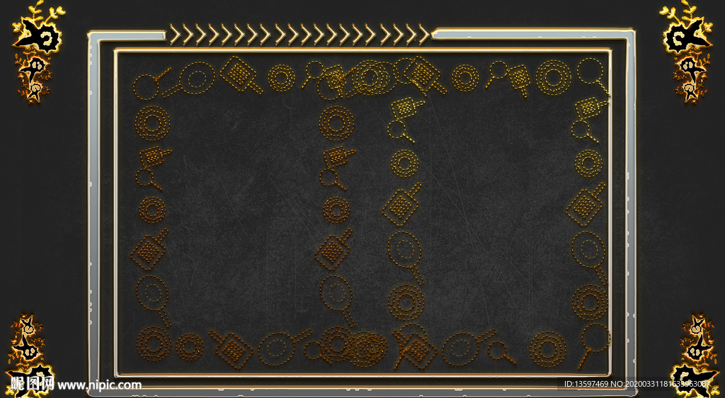 黑金边框