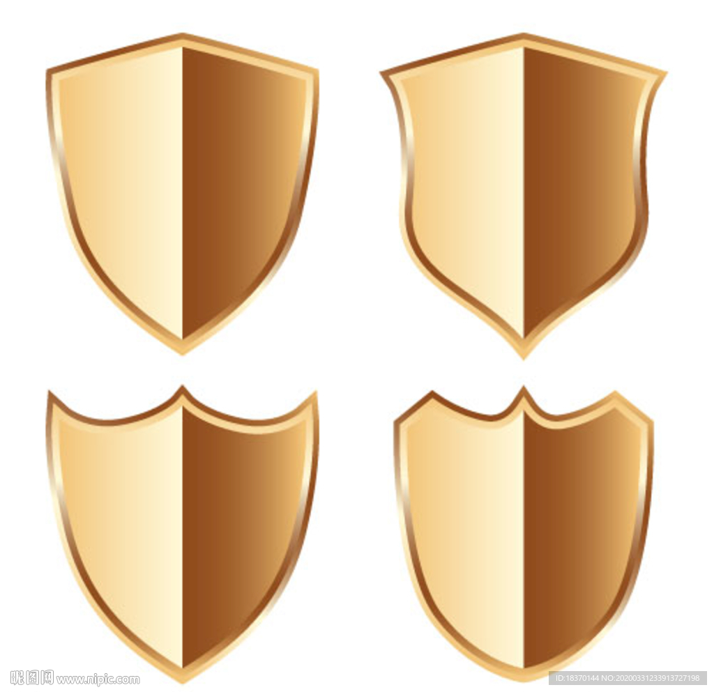 金色保护盾牌