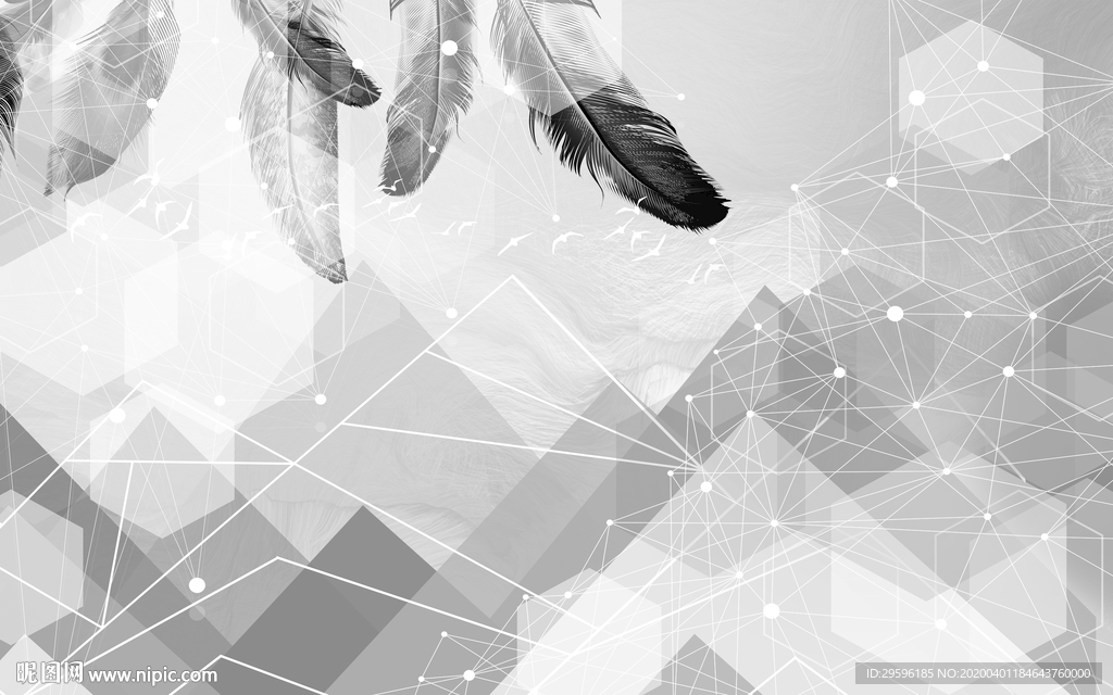 几何简约新无框画 tif分层