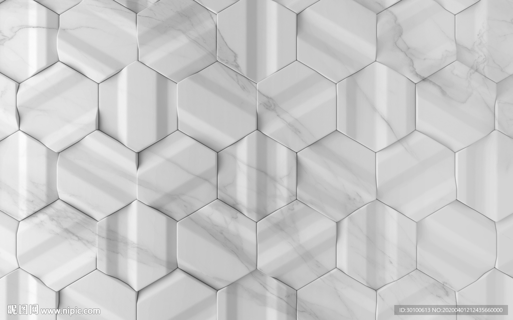 立体爵士白新无框画 TIF分层