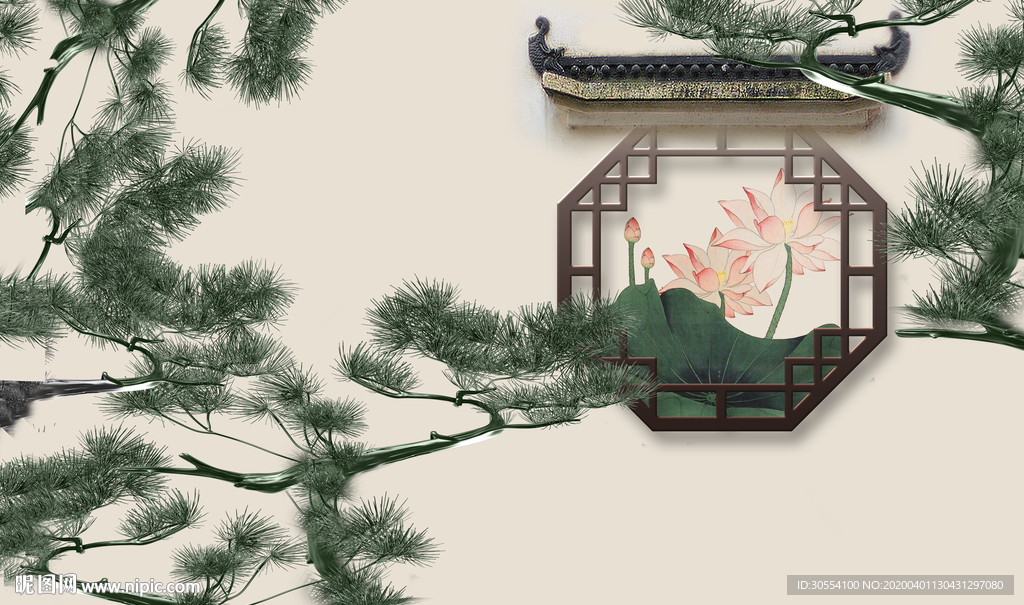 高风亮节松树背景墙图片