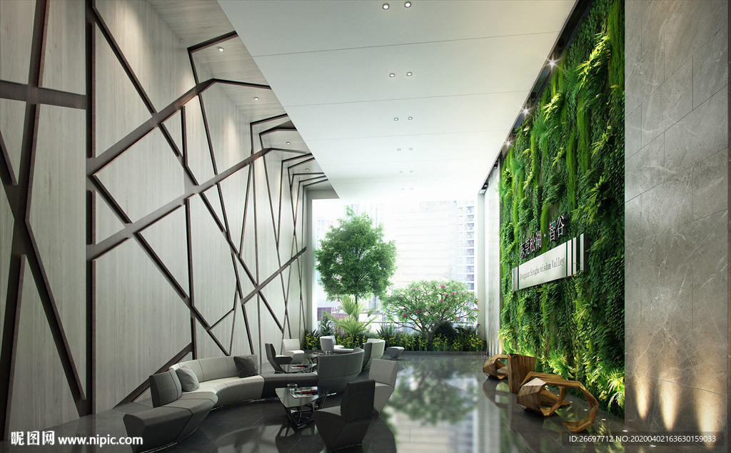 前台接待服务台3D模型