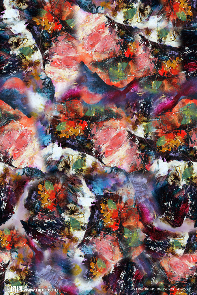 欧式抽象油画印花