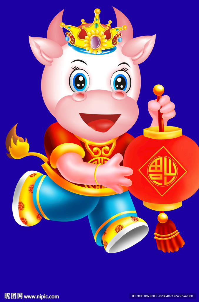 牛年门画牛年门贴牛年大吉卡通牛