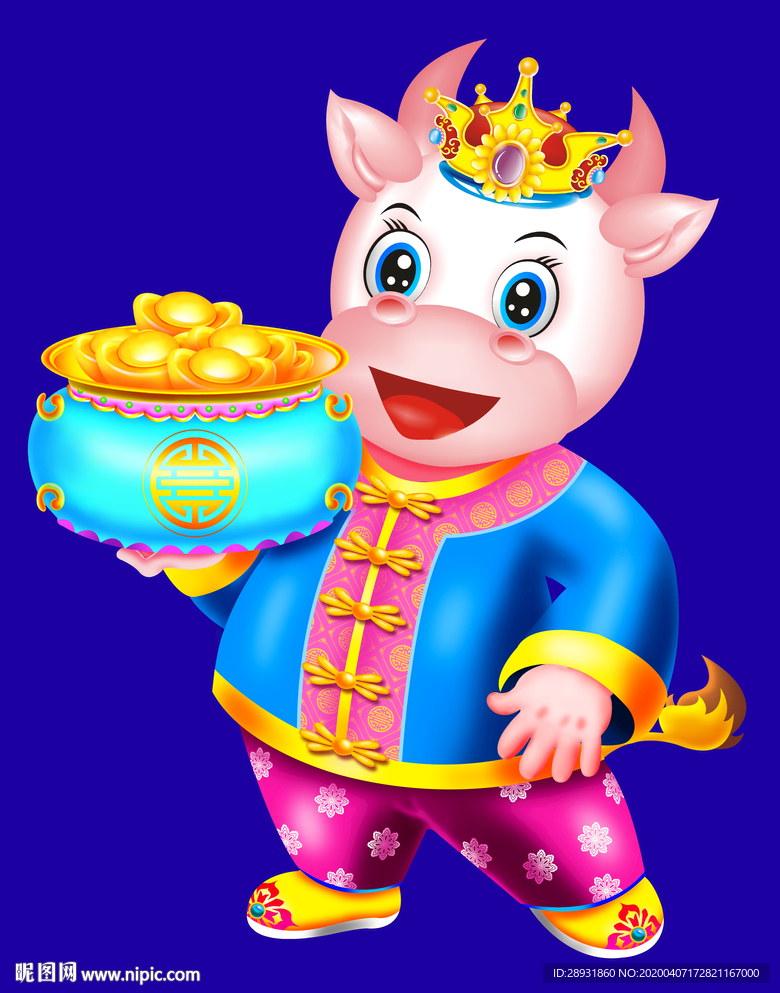 牛年门画牛年门贴牛年大吉卡通牛