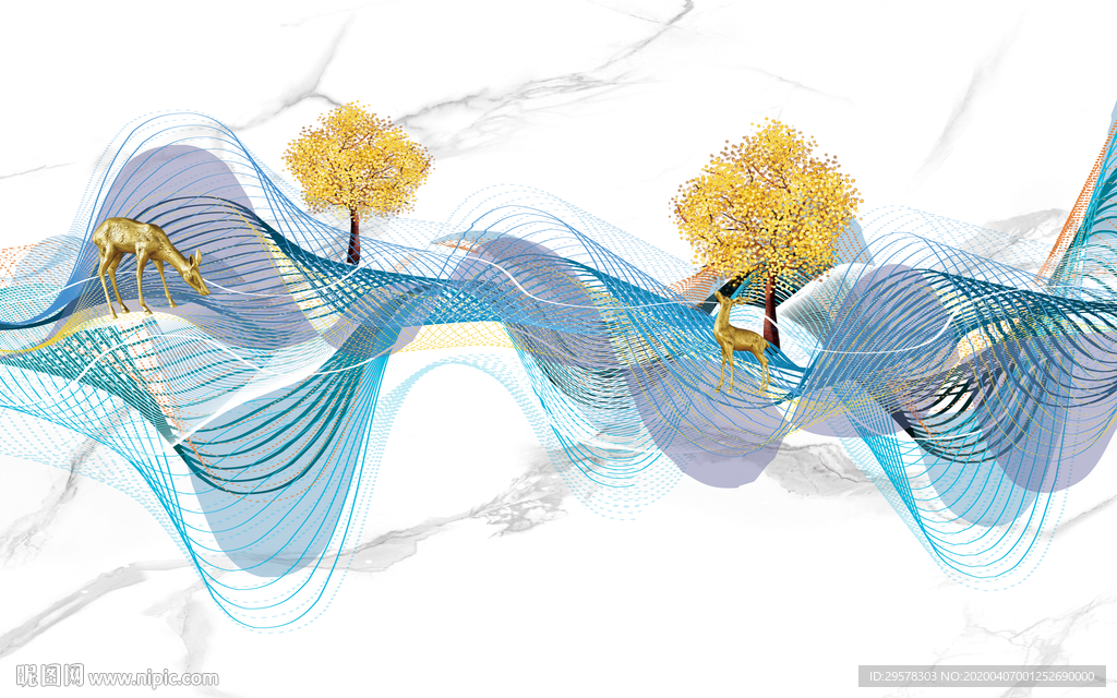 线条新山水极品画 TIF分层