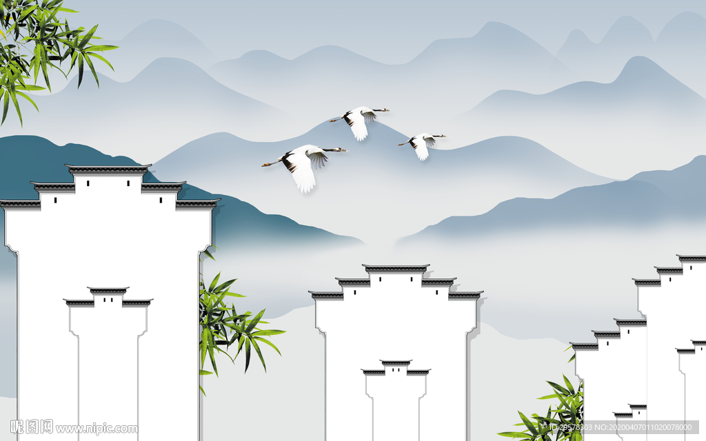 现代新山水极品画 TIF分层