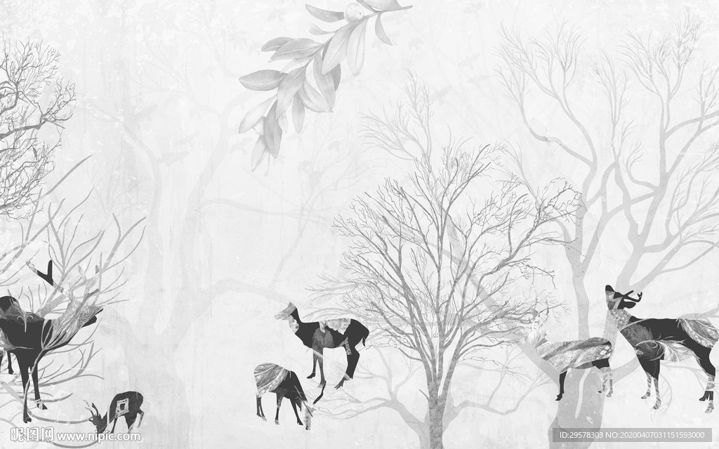 最新欧式无框画 TIF分层