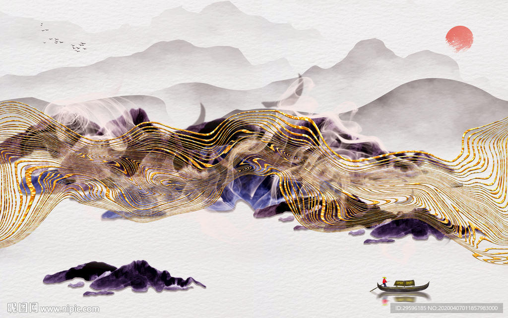 高清最新山水画 tif分层