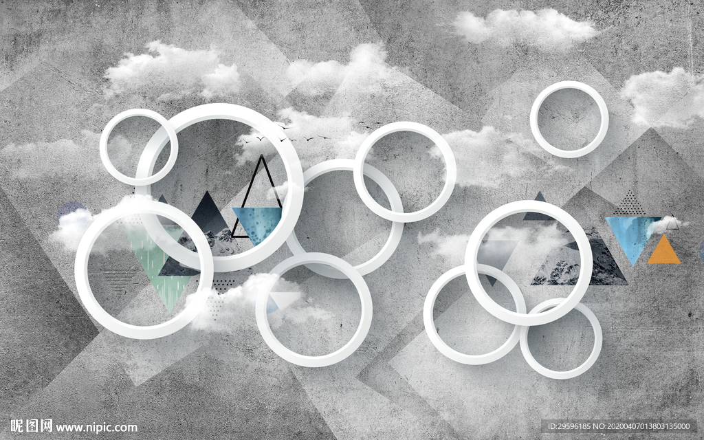 抽象欧式无框画 tif分层