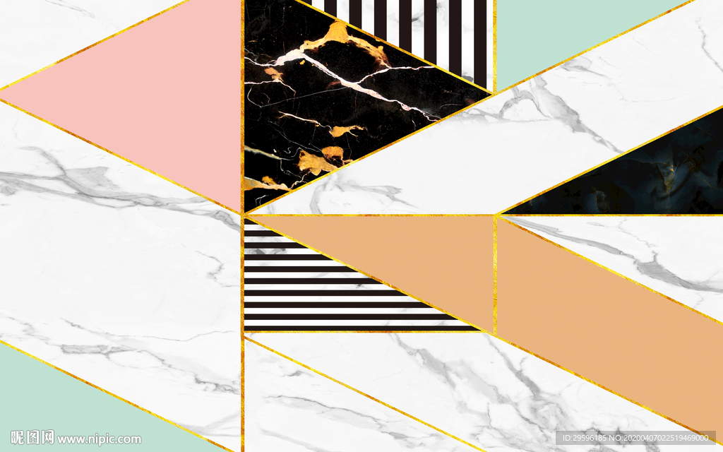 几何 欧式无框画 tif分层