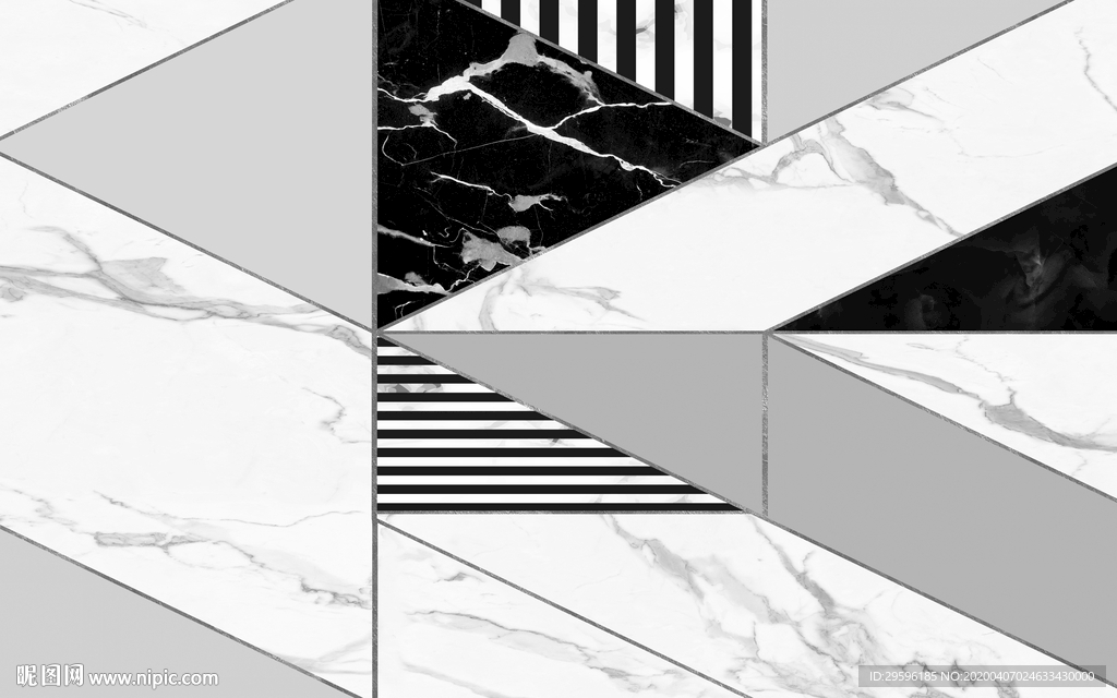 几何无框画背景墙 tif分层