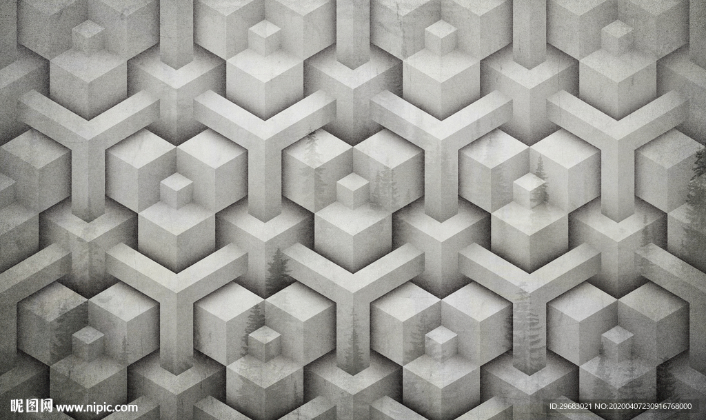 高档 现代背景墙画 tif分层