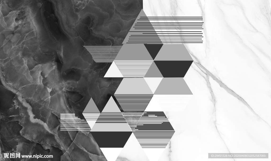 几何奢华背景墙 tif分层