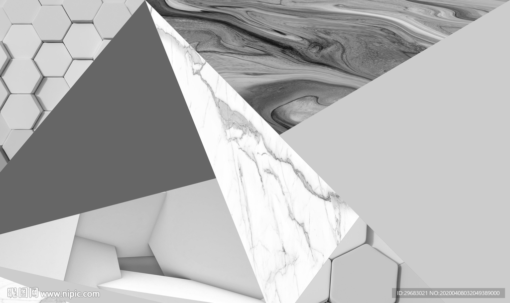 几何现代背景墙画 tif分层