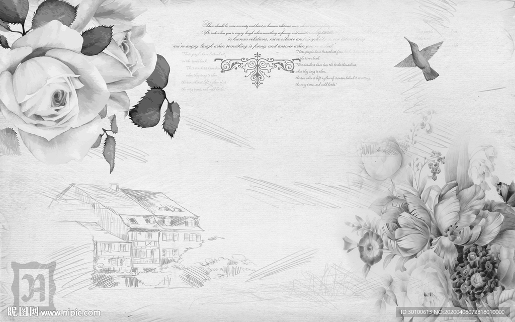 北欧无框新画 TIF分层