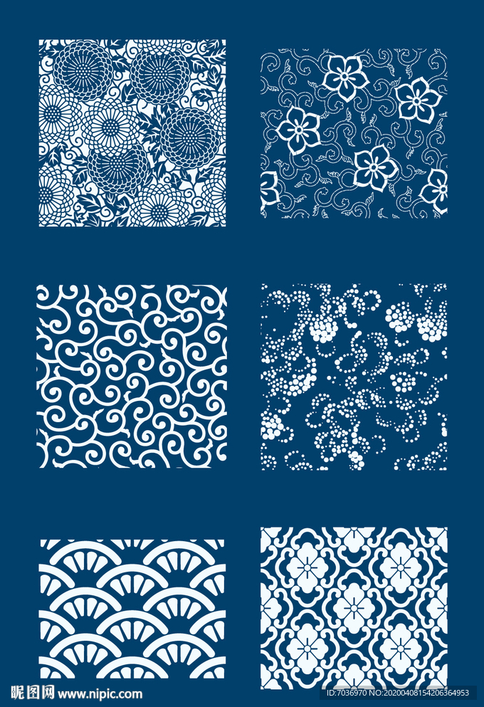 中国风花纹传统纹样