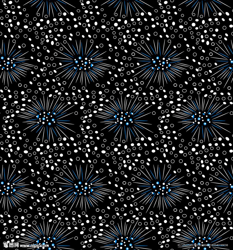 精细几何抽象烟花星空