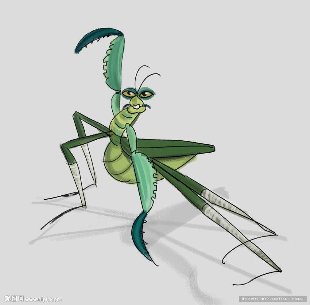 卡通螳螂