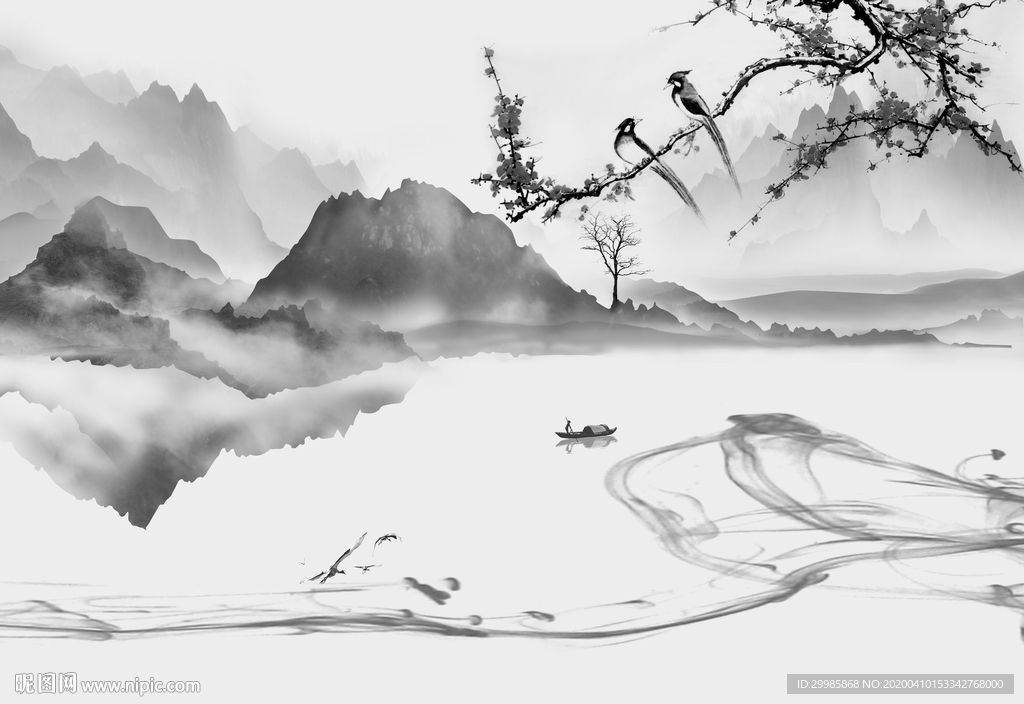 意境 最新山水画 tif分层