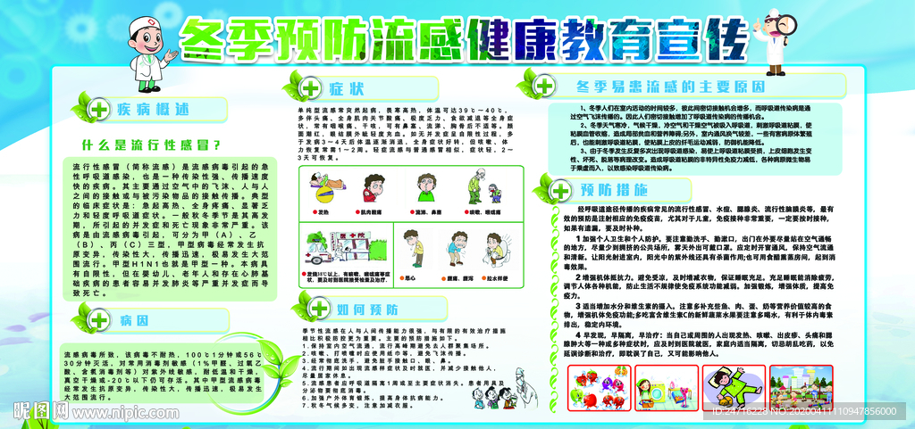 冬季预防流感健康教育宣传栏