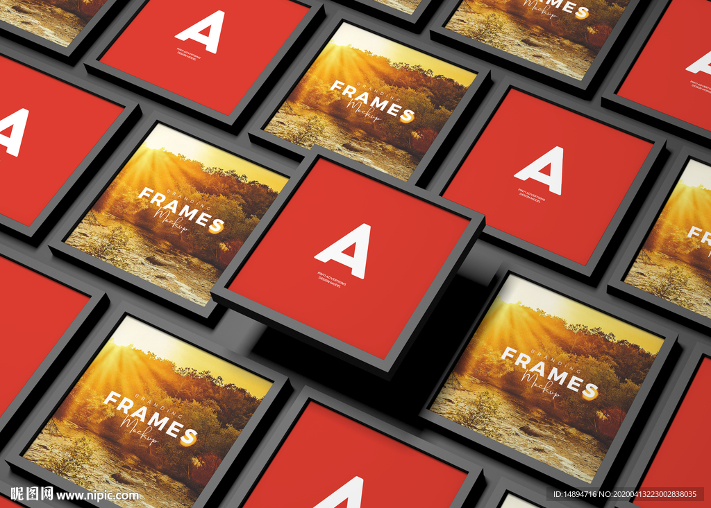 相框LOGO品牌展示样机图片