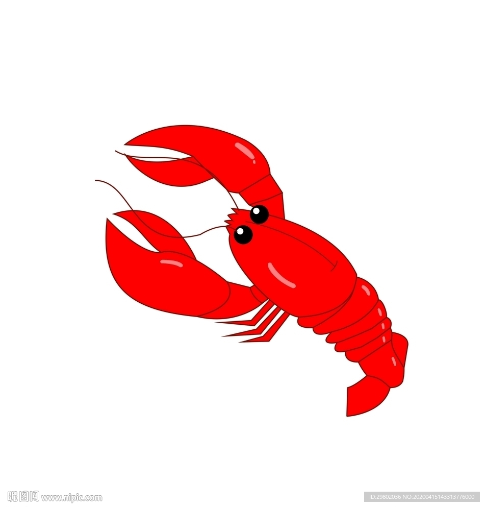 龙虾矢量图