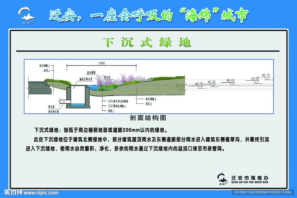 海绵工程之下沉式绿地