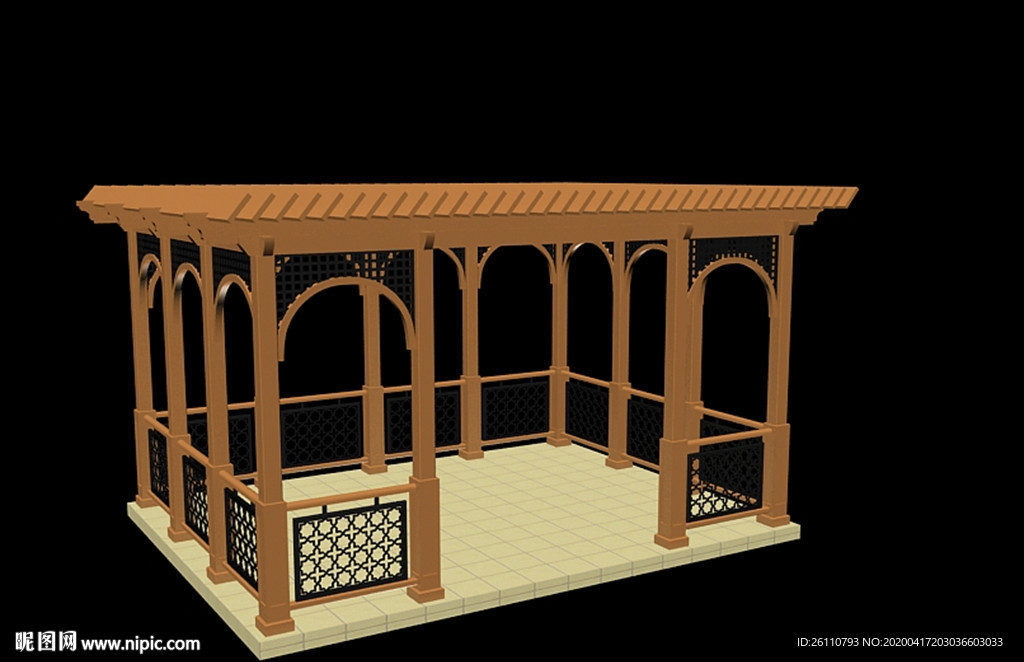 防腐木新款凉亭
