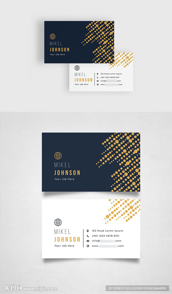 ai矢量几何创意名片设计抽象背