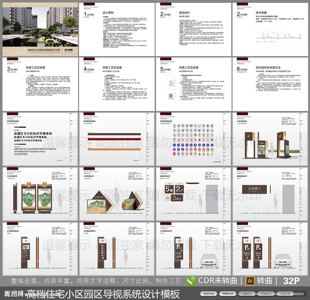 高档住宅小区园区导视系统设计