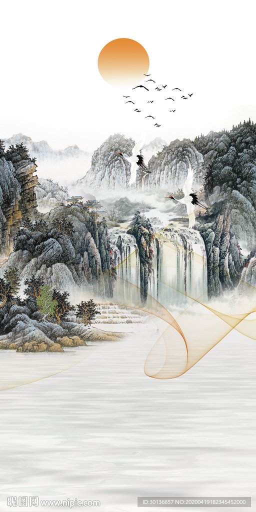 新款现代玄关画 TIF分层