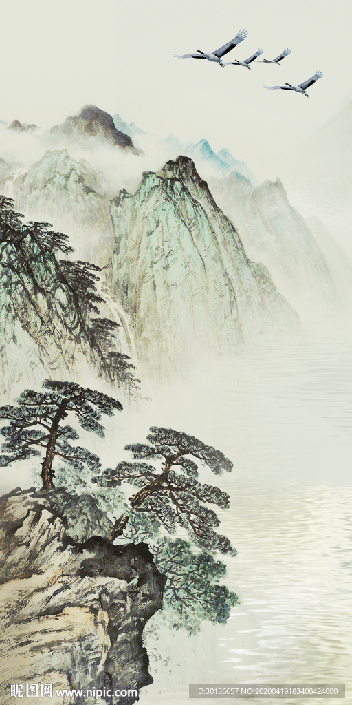 大气高雅玄关画 TIF分层