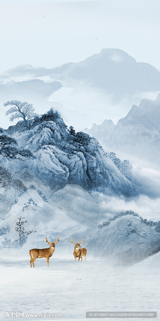 大气高端新玄关画 TIF分层