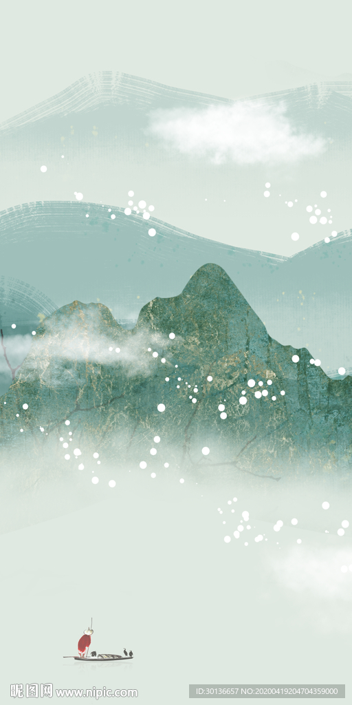 中式贵气玄关画 TIF分层