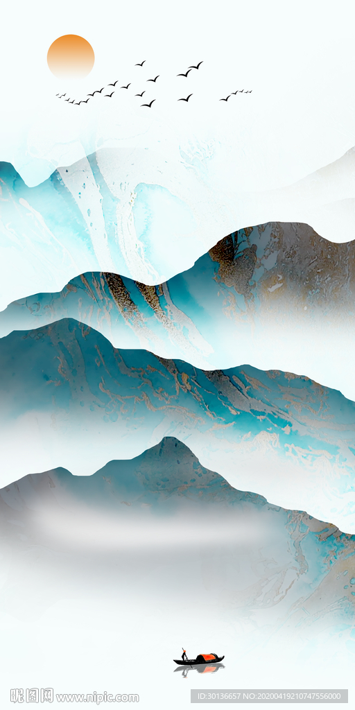 别墅高雅玄关画 TIF分层