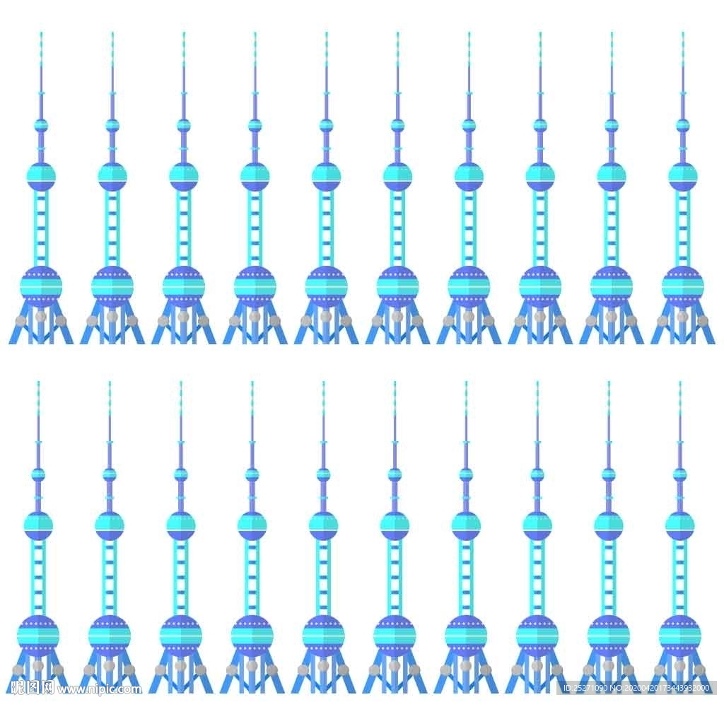 上海东方明珠塔地标