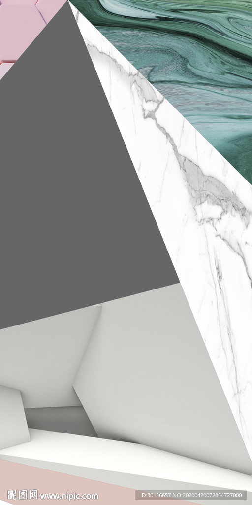 几何高雅玄关画 TIF分层